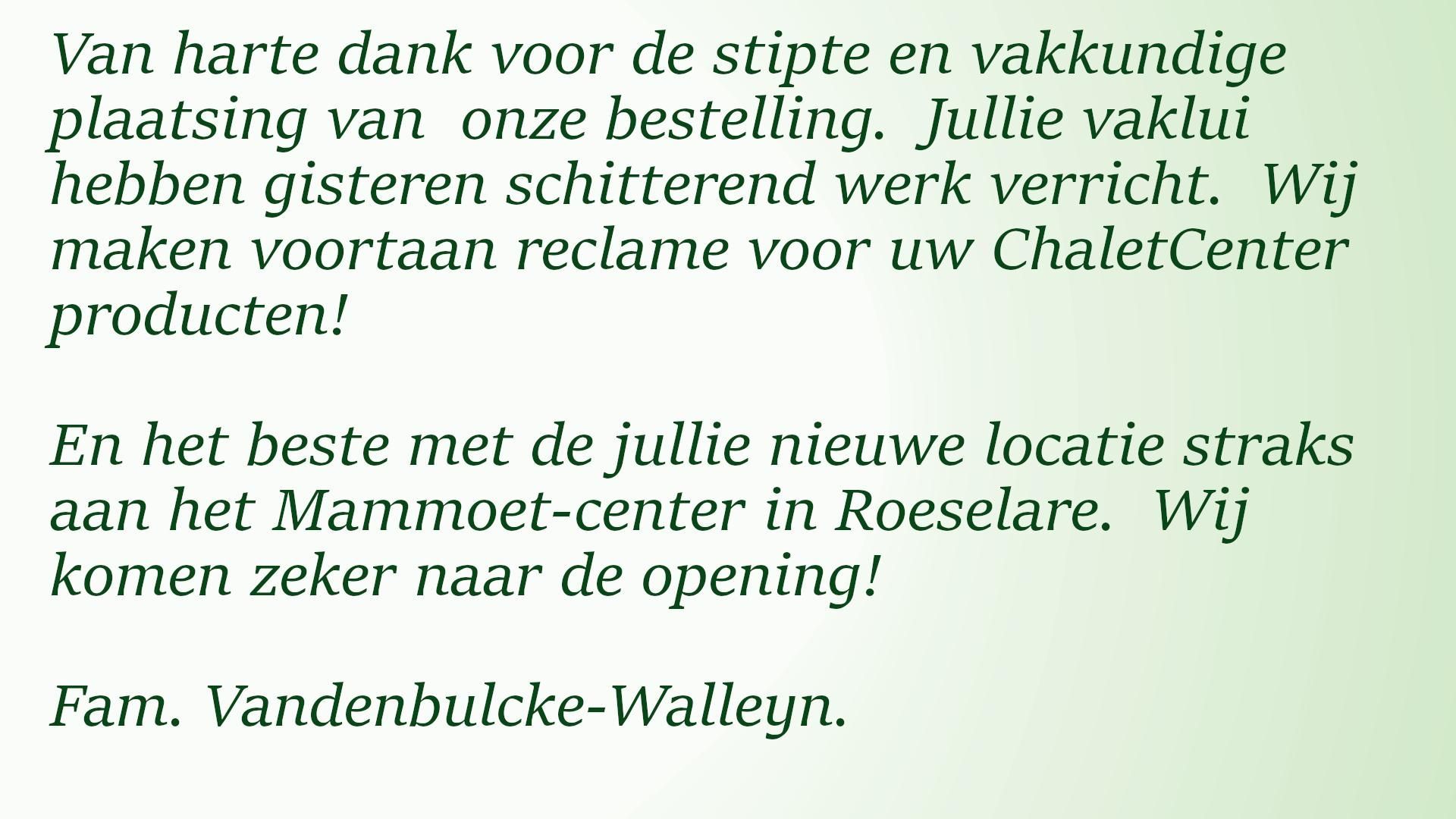 Fam. Vandenbulcke-Walleyn.